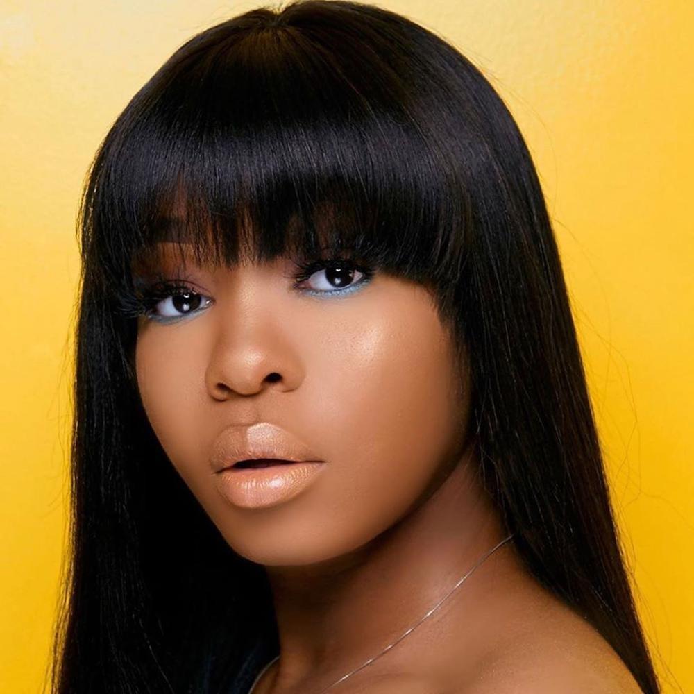 Straight Hair Wigs with Bang Human Hair Wigs