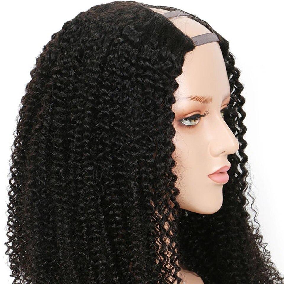Kinky Curly U-part Human Hair Wigs