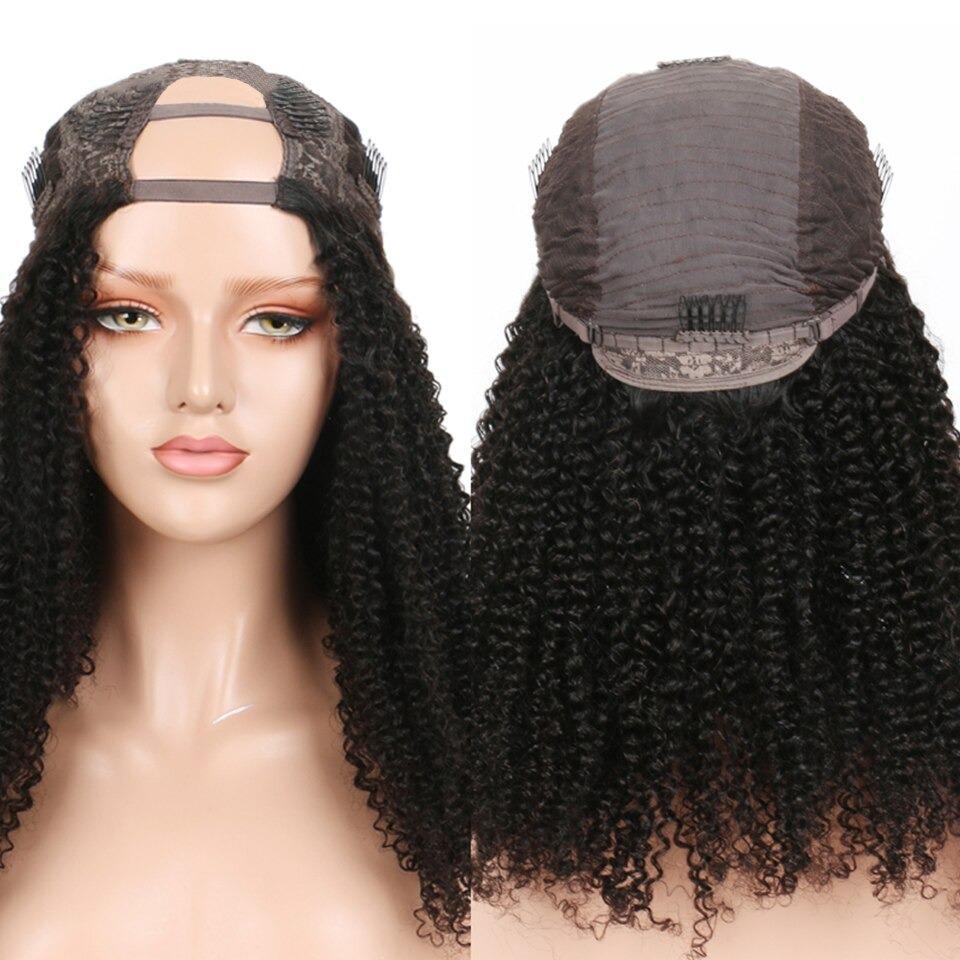 Kinky Curly U-part Human Hair Wigs