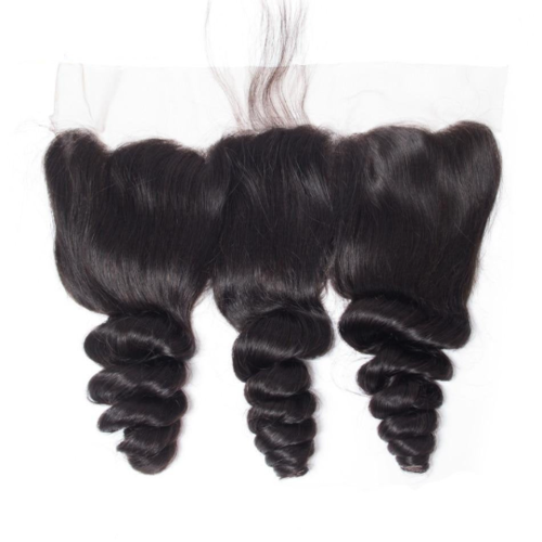 10A Grade THREE PART 13x4 Lace Frontal Remy Human Hair Closure With