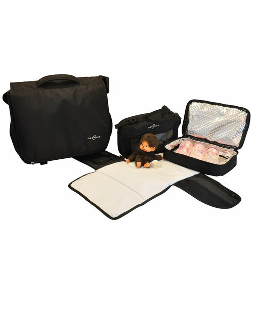 Obersee Madrid Diaper Messenger Bag | Convertible Backpack | Viola
