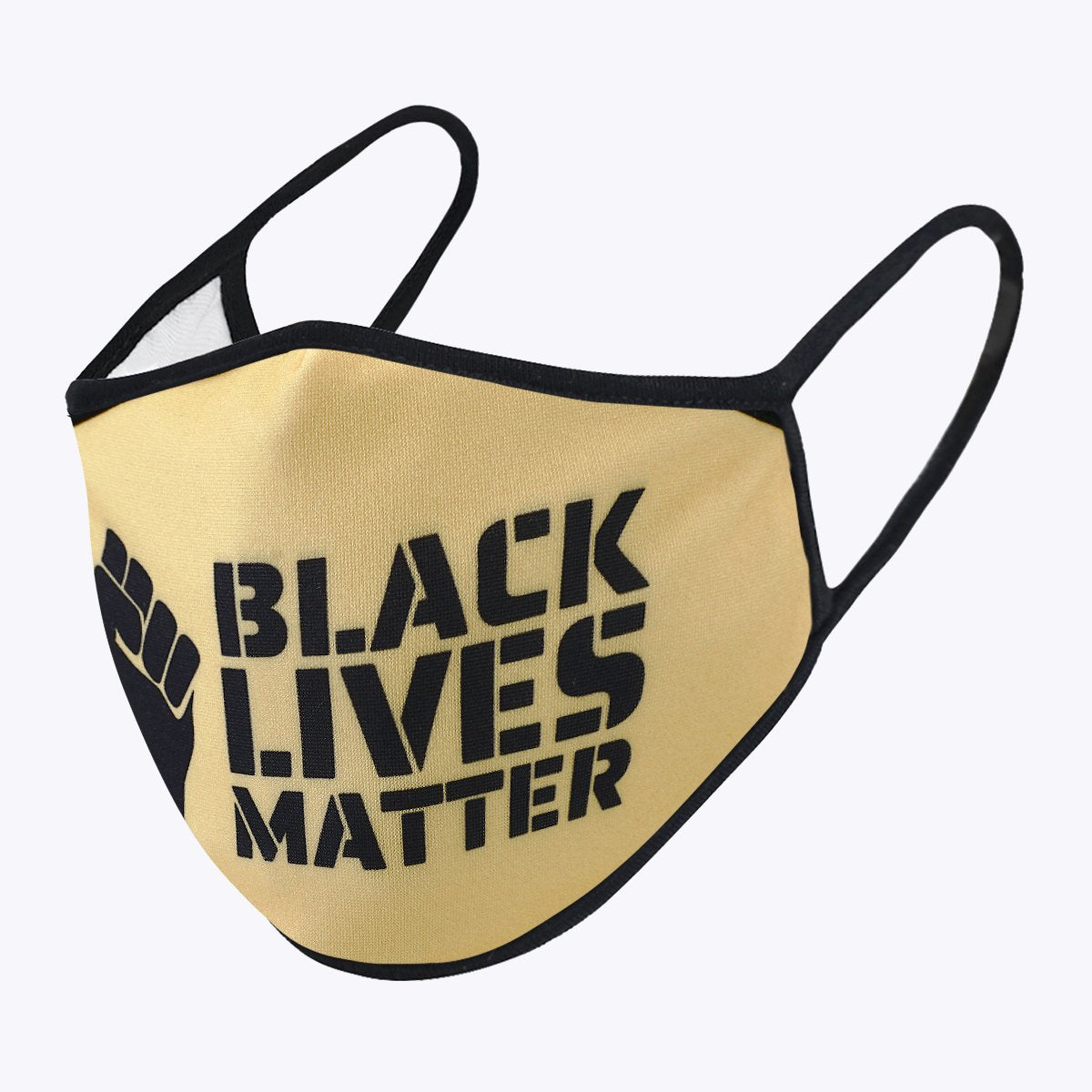 Yellow Black Lives Matter 3-Layered Face Cover-PM0212