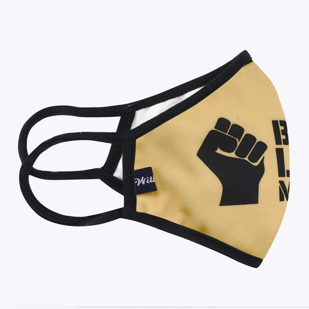 Yellow Black Lives Matter 3-Layered Face Cover-PM0212