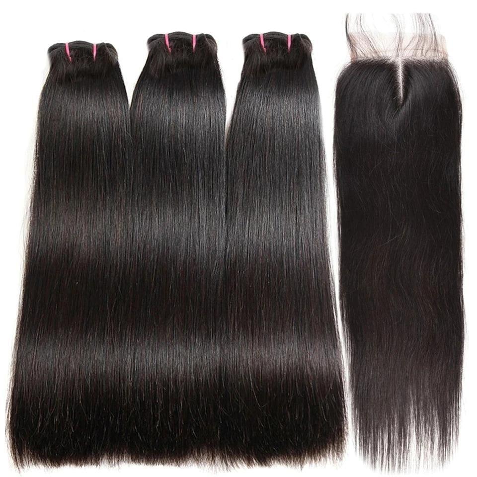 12A Grade Straight Hair BUNDLES with CLOSURES & FRONTAL