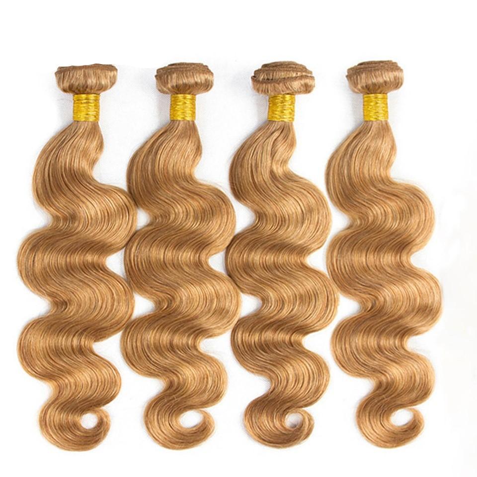 #27 Body Wave 10A Grade 1B/27 Hair BUNDLES with 4x4 CLOSURES & 13x4