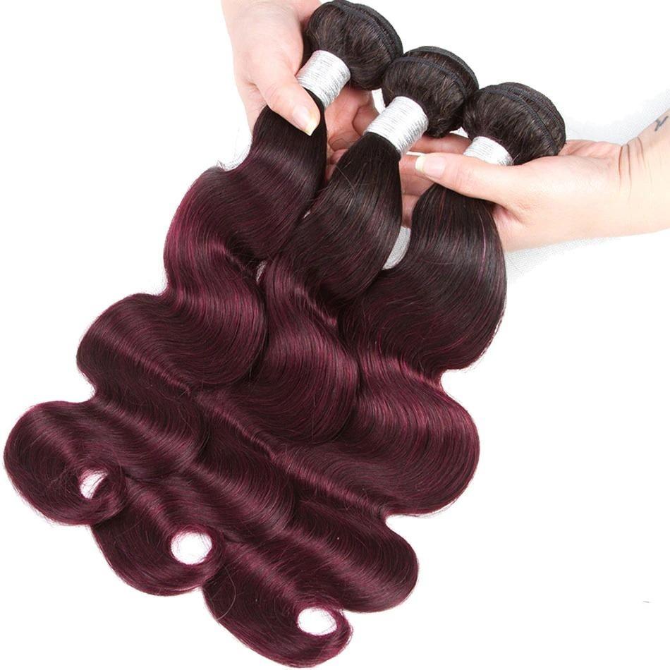 10A Grade Body Wave 1B/99j BUNDLES with CLOSURES & FRONTALS