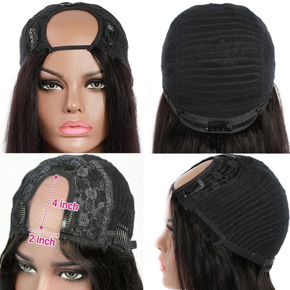 Short Bob U-part Straight Human Hair Wigs