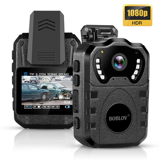 BOBLOV WN10 1080P HD Body Cam Portable IR Night Vision Police Camera 175 Degree Security 64GB Mini Camera DVR Video Recorder