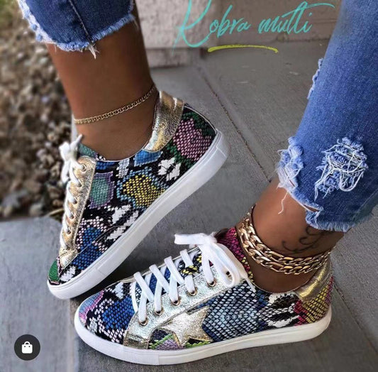 Women Ladies Fashion Snake Skin Women Casual Shoes woman Snakeskin slip on Loafers Roman Shoes Vulcanize Shoes zapatos mujer