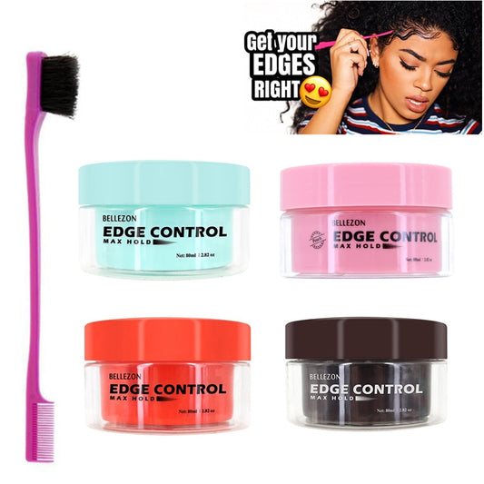 Hair Edge Control Gel Hair Oil Wax Cream Hair Styling Cream Curls Control Long-lasting Broken Hair Finishing Anti-Frizz Balm