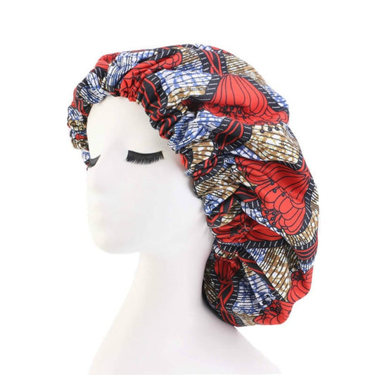 New Extra Large Satin Lined Bonnet Women Big Size Beauty Print Satin Silk Bonnet Sleep Night Cap Head Cover Bonnet Hat Wholesale