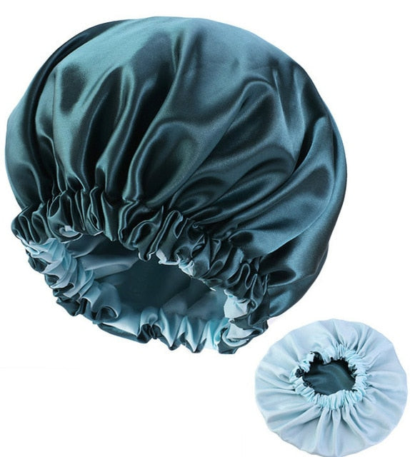 New Extra Large Satin Lined Bonnet Women Big Size Beauty Print Satin Silk Bonnet Sleep Night Cap Head Cover Bonnet Hat Wholesale