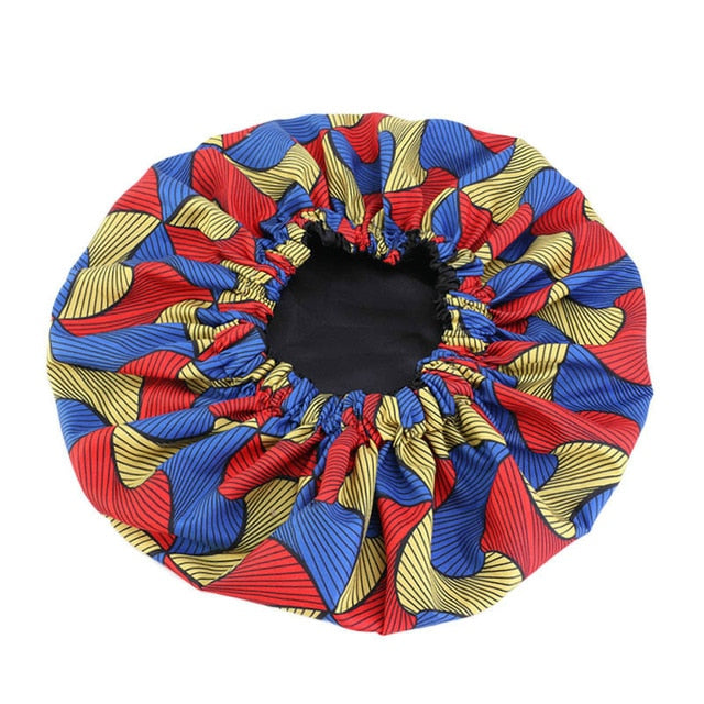 New Extra Large Satin Lined Bonnet Women Big Size Beauty Print Satin Silk Bonnet Sleep Night Cap Head Cover Bonnet Hat Wholesale