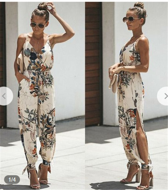 Sexy Women Off Shoulder V Neck Bodycon Skinny Jumpsuit Romper Casual Clubwear