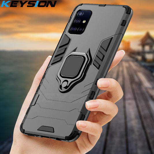 KEYSION Shockproof Case for Samsung A51 A71 A31 Phone Cover for Galaxy S20 Ultra S10 Lite Note 10 Plus A50 A70 A40 A10 A12 A21S