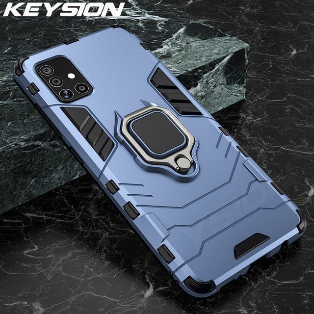KEYSION Shockproof Case for Samsung A51 A71 A31 Phone Cover for Galaxy S20 Ultra S10 Lite Note 10 Plus A50 A70 A40 A10 A12 A21S