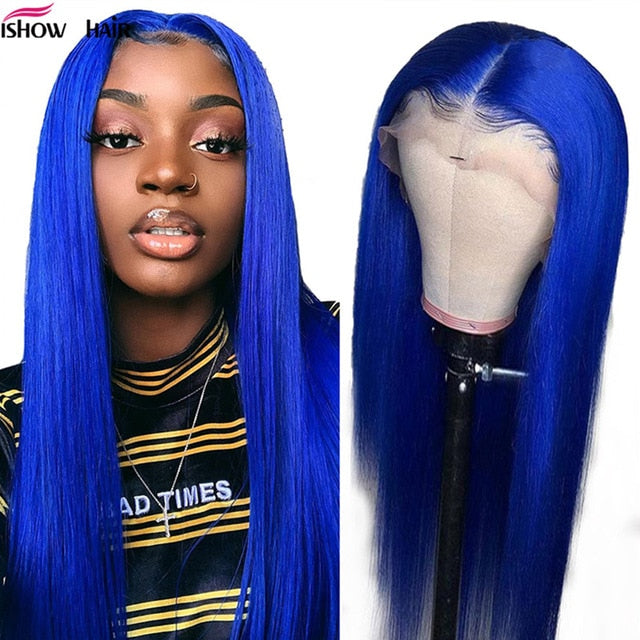 Ishow Straight 613 Lace Front Wig 150% Density Lace Front Human Hair Wigs For Women Peruvian Straight Blonde Lace Front Wigs