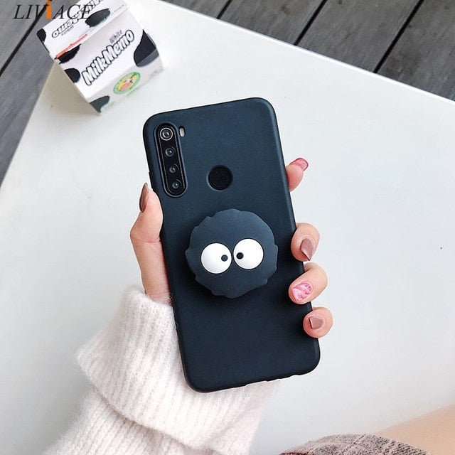 3D cartoon phone holder case for xiaomi redmi note 8 note8 pro 8t note 9 pro 5g 9s redmi 9C 9A 8 8a 7a 9  silicone stand cover