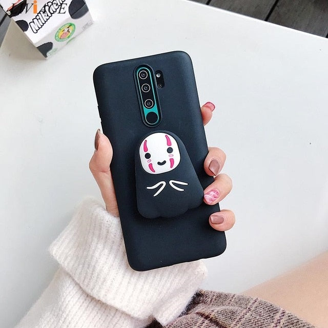 3D cartoon phone holder case for xiaomi redmi note 8 note8 pro 8t note 9 pro 5g 9s redmi 9C 9A 8 8a 7a 9  silicone stand cover