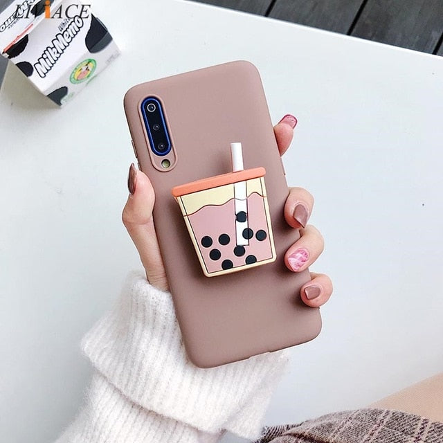 3D cartoon phone holder case for xiaomi redmi note 8 note8 pro 8t note 9 pro 5g 9s redmi 9C 9A 8 8a 7a 9  silicone stand cover