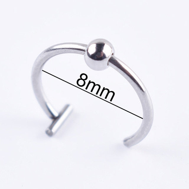 Women lips Rings Medical Titanium steel Nose Ring Fake Nose Ring Septum Piercing Clip On mouth Ring Fake Piercing Body Clip Hoop