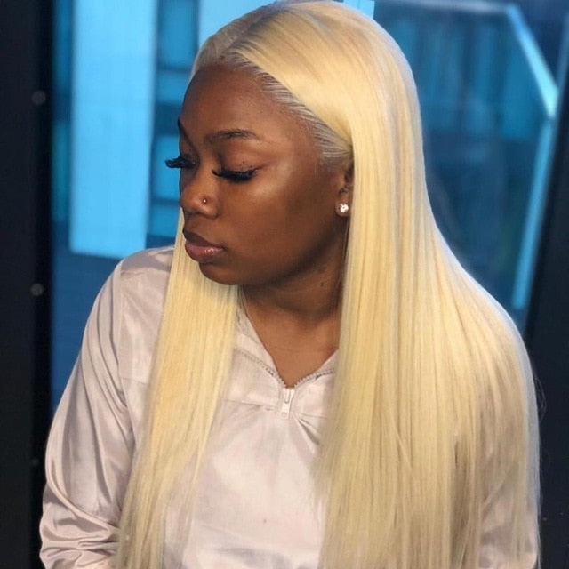 613 Frontal Wig Brazilian Straight Lace Front Human Hair Wigs For Black Women Honey Blonde Body Wave 30 Inch T Part Lace Front