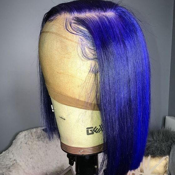 Pink Bob Lace Front Wigs Brazilian Straight 13x6x1 Lace Part Short Bob Wigs 613 Blonde Human Hair Wigs 150% Density Ombre Wigs