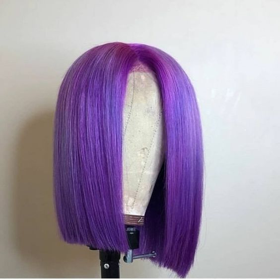 Pink Bob Lace Front Wigs Brazilian Straight 13x6x1 Lace Part Short Bob Wigs 613 Blonde Human Hair Wigs 150% Density Ombre Wigs