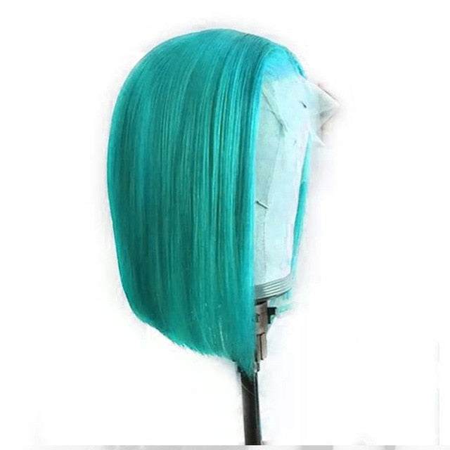Pink Bob Lace Front Wigs Brazilian Straight 13x6x1 Lace Part Short Bob Wigs 613 Blonde Human Hair Wigs 150% Density Ombre Wigs