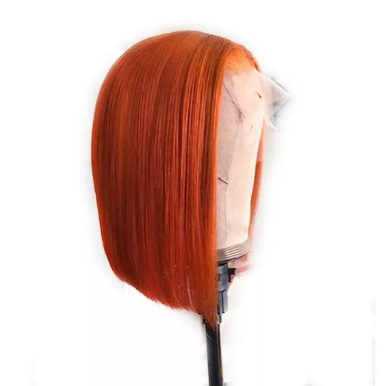 Pink Bob Lace Front Wigs Brazilian Straight 13x6x1 Lace Part Short Bob Wigs 613 Blonde Human Hair Wigs 150% Density Ombre Wigs