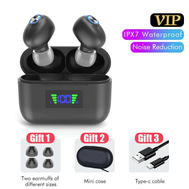Bluetooth Wireless Headphones with Mic Sports Waterproof TWS Bluetooth Earphones key Control Wireless Headsets Earbuds Phone
