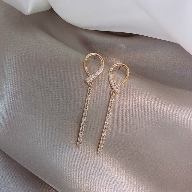 2021 New Trendy Moon Dangle Earrings For Women Temperament Pearl Cherry Cat Rhinestone Pendant Earring Girl Party Jewelry Gift