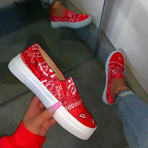 Women's Over Knee High Boots Bandana Print Woman Graffiti High Heels Fashion Black Blue Red Winter Sexy Boots for Women 2020