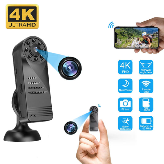 Mini Digital Camera Portable Wifi HD Full 4K Micro Camera Portable Body Camera HD Mini Small DV Camcorder Portable Outdoor Cam