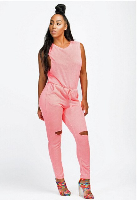Hollow sexy jumpsuit Women's jumpsuit combinaison femme