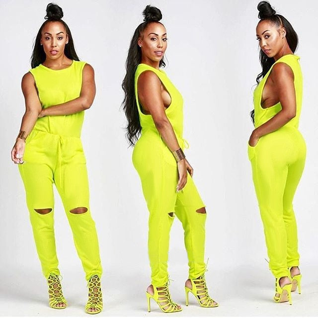 Hollow sexy jumpsuit Women's jumpsuit combinaison femme