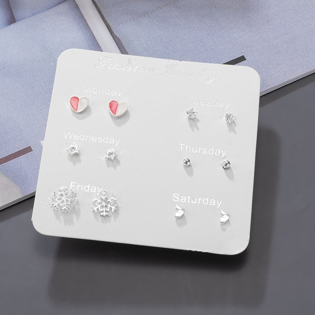 Women's Earrings Korean Stud Earrings for Women Vintage Pearl Butterfly Gold Cross Earring Set 2021 Trend Earings Female Jewelry