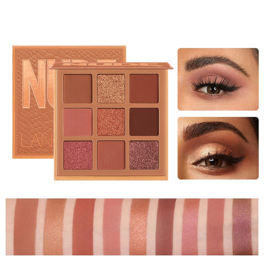 Mode Eyeshadow Palette 9 Kleuren Matte Oogschaduw Palette Glitter Oogschaduw Make-Up Naakt Make Set Cosmetica Eye Pallete Makeup