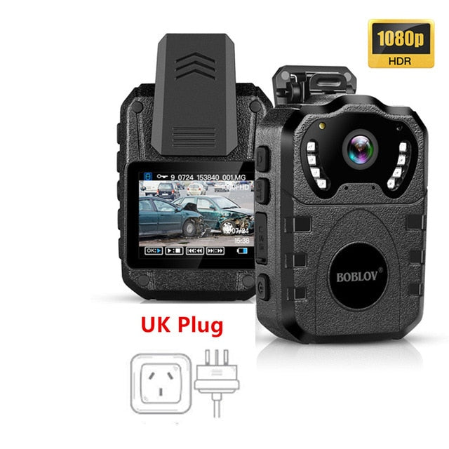 BOBLOV WN10 1080P HD Body Cam Portable IR Night Vision Police Camera 175 Degree Security 64GB Mini Camera DVR Video Recorder