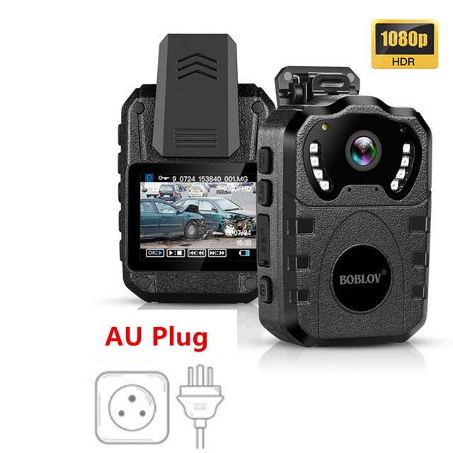 BOBLOV WN10 1080P HD Body Cam Portable IR Night Vision Police Camera 175 Degree Security 64GB Mini Camera DVR Video Recorder