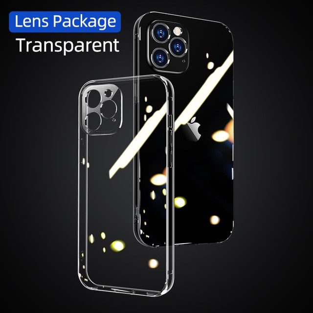 Joyroom Clear Case For iPhone 12 11 Pro Max Back PC+TPU Shockproof Full Lens Protection Cover For iPhone 12mini Transparent Case