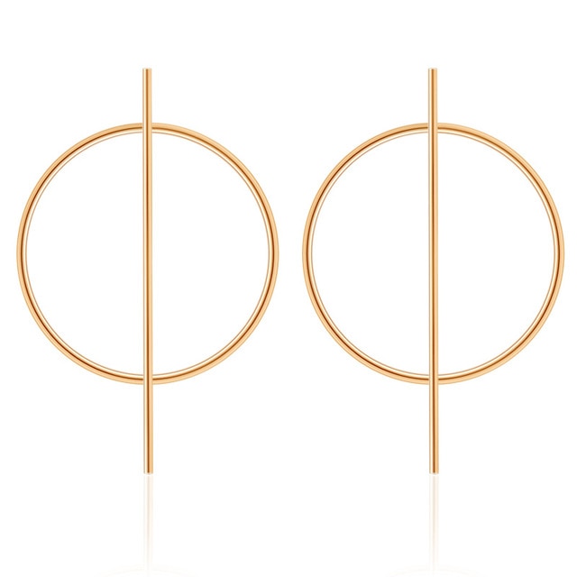 Golden Big hoop Earrings Korean Geometry Metal Gold Earrings For women Female Retro Drop Earrings 2021 Trend Fashionneel Jewelry