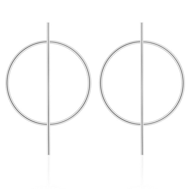 Golden Big hoop Earrings Korean Geometry Metal Gold Earrings For women Female Retro Drop Earrings 2021 Trend Fashionneel Jewelry