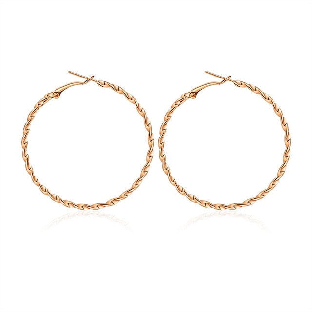 Golden Big hoop Earrings Korean Geometry Metal Gold Earrings For women Female Retro Drop Earrings 2021 Trend Fashionneel Jewelry