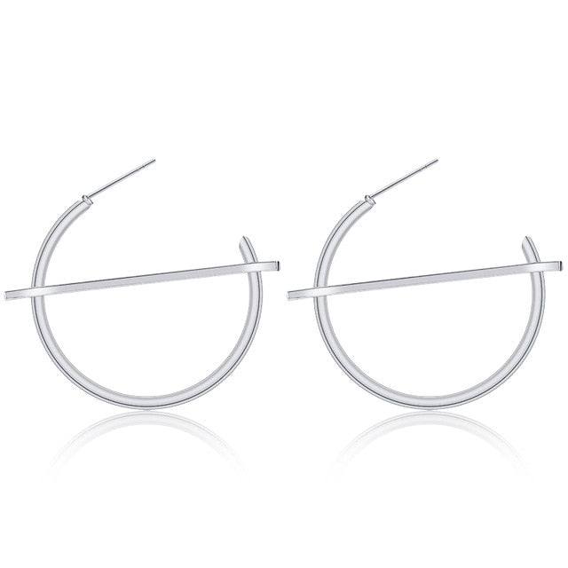 Golden Big hoop Earrings Korean Geometry Metal Gold Earrings For women Female Retro Drop Earrings 2021 Trend Fashionneel Jewelry