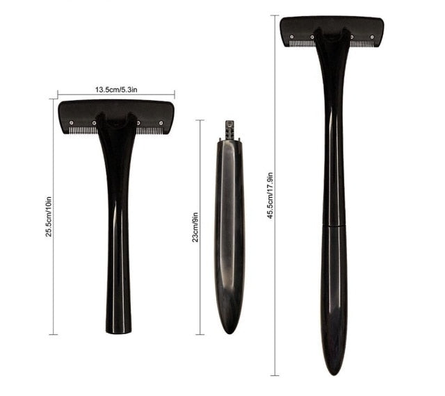 Portable Back Shaver For Men - Back Hair Removal Razor Body Groomer Trimmer, Flexible Head For Safe Shaving