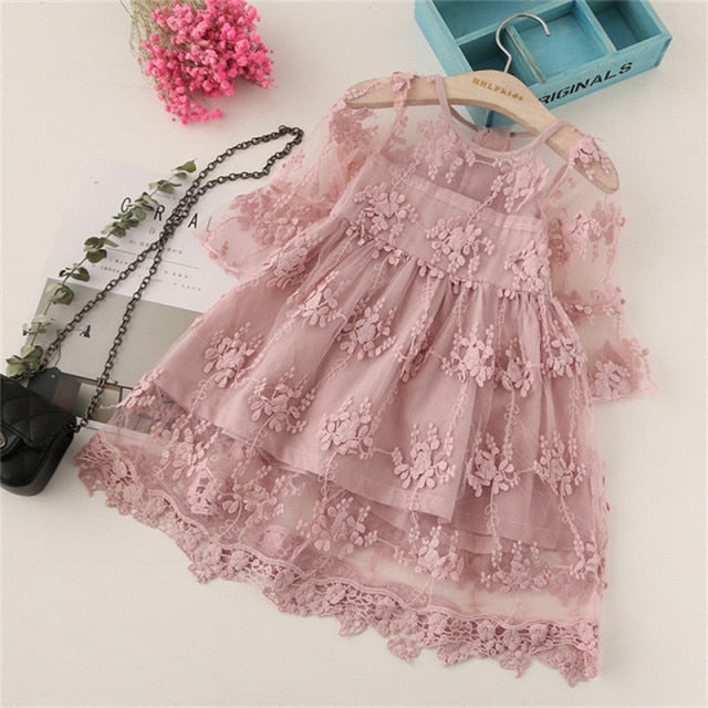 Summer Lace Children Clothing Princess Kids Dresses For Girls Causal Wear Unicorn Dress 3 8 Years Girls Dress Vestido Robe Fille