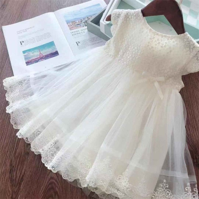 Summer Lace Children Clothing Princess Kids Dresses For Girls Causal Wear Unicorn Dress 3 8 Years Girls Dress Vestido Robe Fille