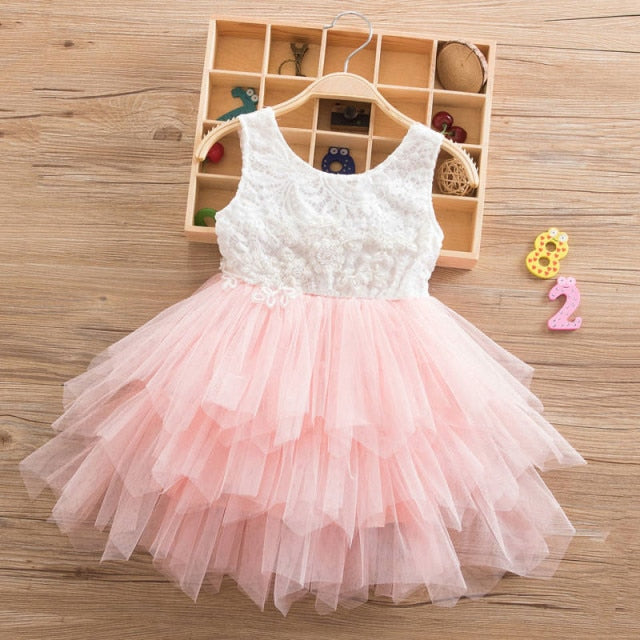 Summer Lace Children Clothing Princess Kids Dresses For Girls Causal Wear Unicorn Dress 3 8 Years Girls Dress Vestido Robe Fille