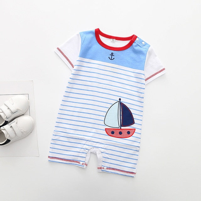 Baby Rompers Summer Style Powered Baby Boy Girl Clothing Newborn Infant giraffe Short Sleeve Clothes 3-6-9-12-18 Months